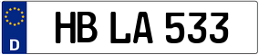 Trailer License Plate